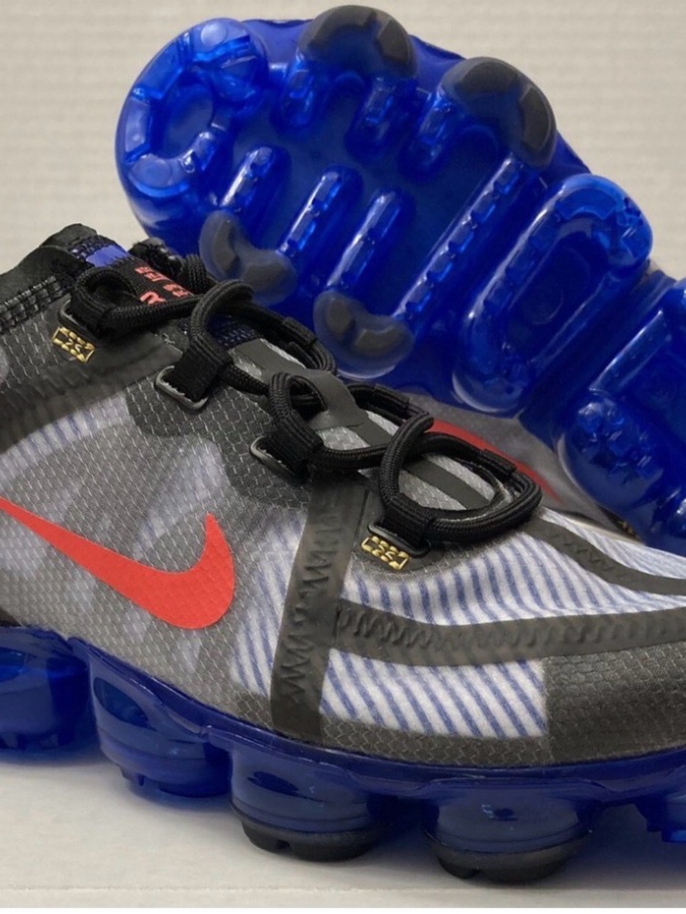 Nike Air VaporMax 2019 Pinstripes AR6631-008 Black/Blue (Men’s Size 11) - Picture 5 of 6